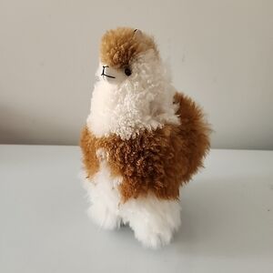 Alpaca Fur Fluffy Llamas Handmade comfort Toy wool plushie ,anxiety relief gift